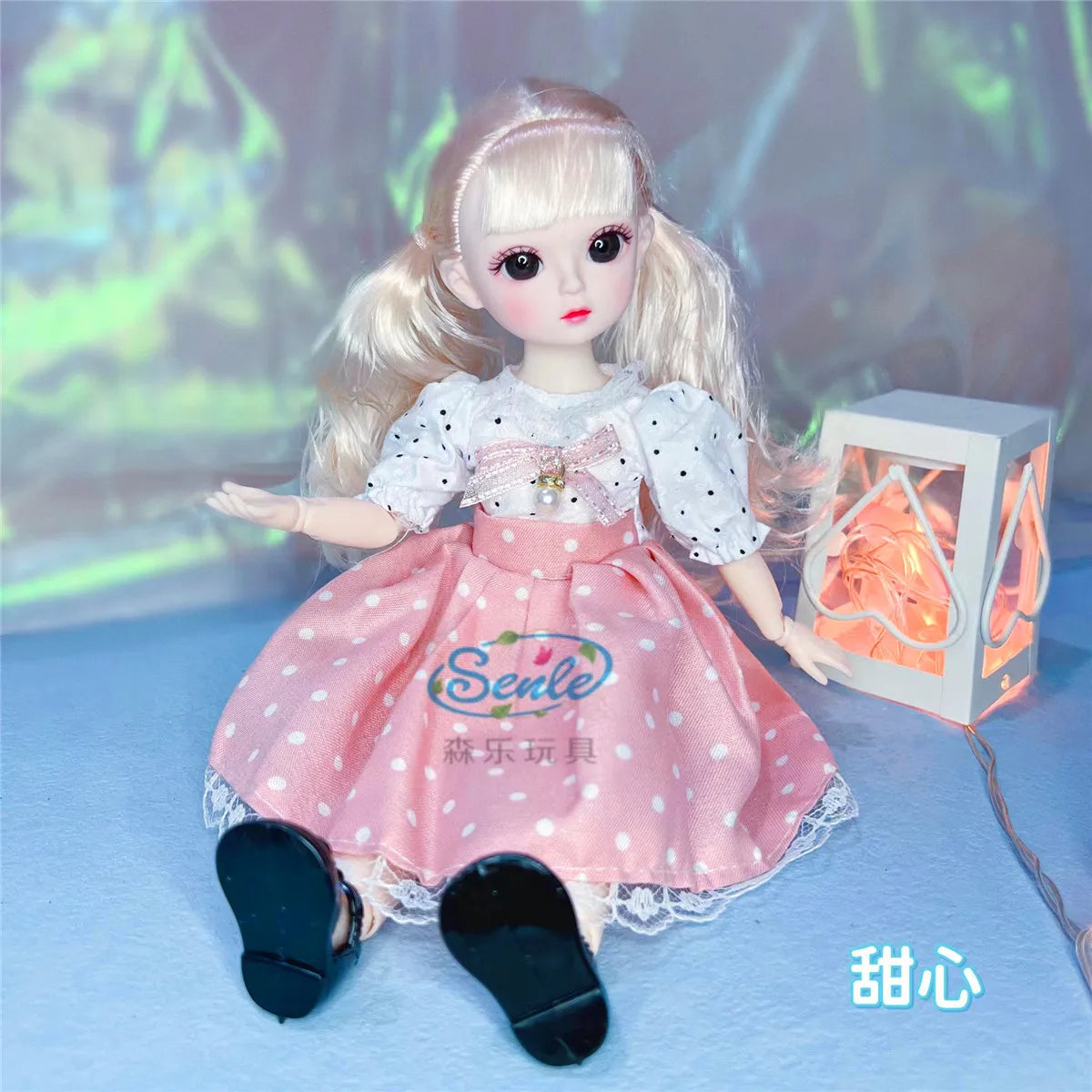 30cm Fat Doll 12 Moveable Joints 1/6 Girls Dress 3D Brown Eyes Toy with Clothes Shoes Girls Toys Children Gift